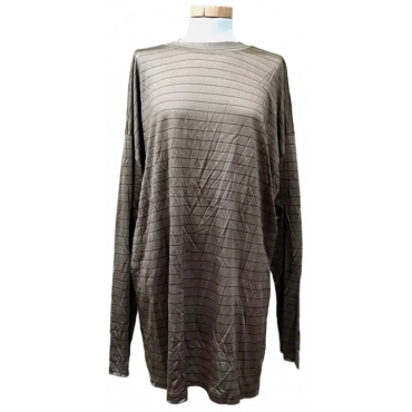 Gianni Versace Langarmshirt olivegrün schimmernd Gr. XXL