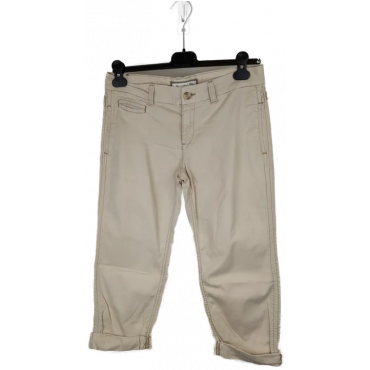 Abercrombie & Fitch Damen Hose Capri beige Gr. 2