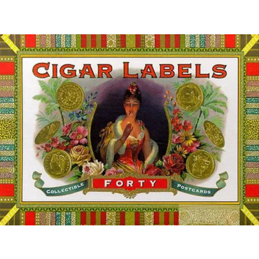 Cigar Labels Box - 40 illustrierte Postkarten