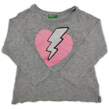 Benetton Kinder Shirt grau Gr.92