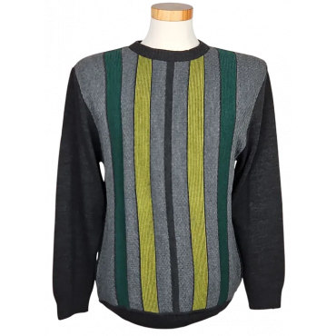 M.X.O men Vintage Herren Pullover, grau - Gr. M 