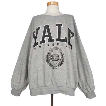 H&M Yale Damen Pullover, grau - Gr. XL 