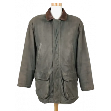 Angelo Litrico for C&A Herren Lederjacke, grün - Gr. XXL 