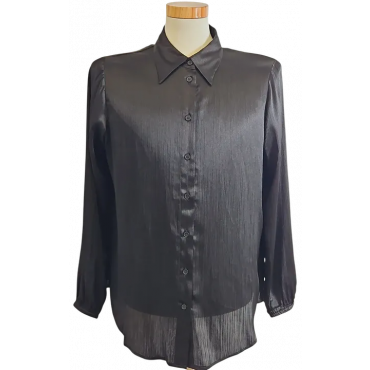 yesta Damen Bluse, schwarz - Gr. XXXL 