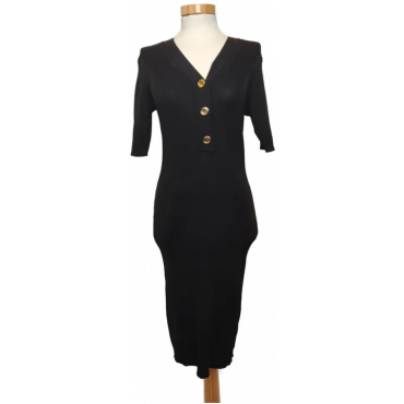 Guess Damen Strickkleid schwarz Gr. M