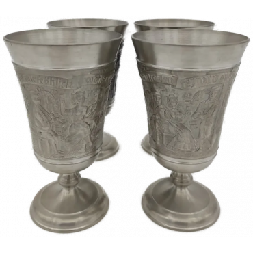 Rein Zinn B. M. F. Becher Set (4 Stück) Vintage