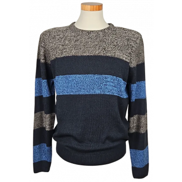 Vintage Herren Strickpullover, multicolor - Gr. M 