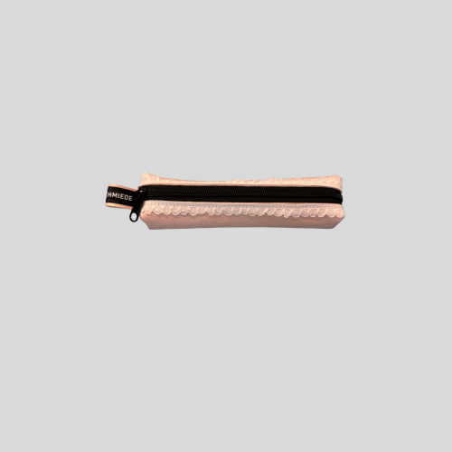 Pink-Weiße Pen Box im Gothik Stil aus Kunstleder