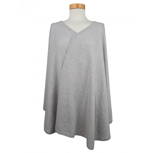 The Mercer Damen Cape (Wolle/Kaschmir), grau - Gr. 40/42
