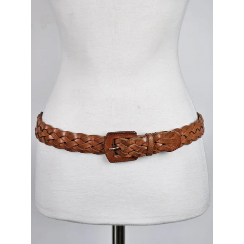 Vintage Damen Leder Flechtgürtel - Länge ca. 95 cm