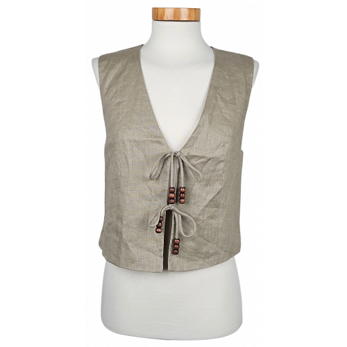 ZARA Damen Weste, beige - Gr. XS