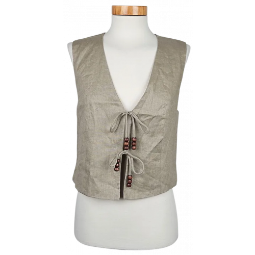 ZARA Damen Weste, beige - Gr. XS 