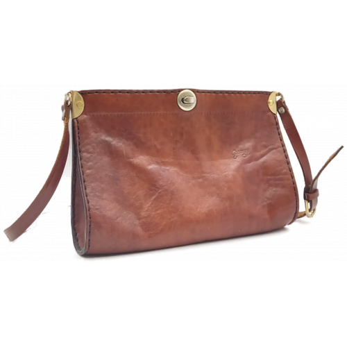 Georges Vintage Leder Umhängetasche congnacbraun