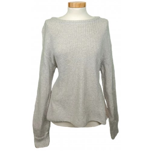 Marc Cain Damen Pullover grau/weiß Gr. M