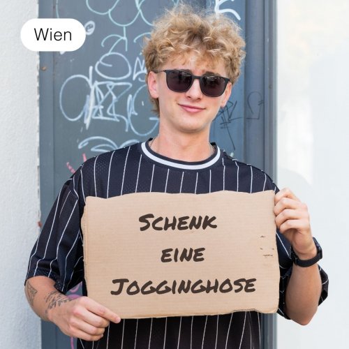 Schenk obdachlosen Menschen Jogginghosen