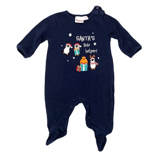 impidimpi Baby Weihnachtsoverall dunkelblau Gr. 62/68