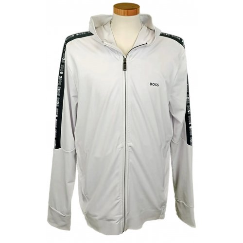 Boss Herren Reisverschlusshoodie weiß Gr. XL