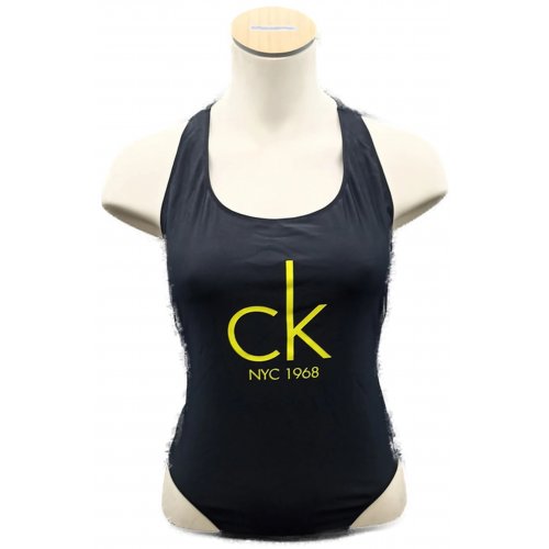 Calvin Klein Badeanzug schwarz mit Logo Gr. M