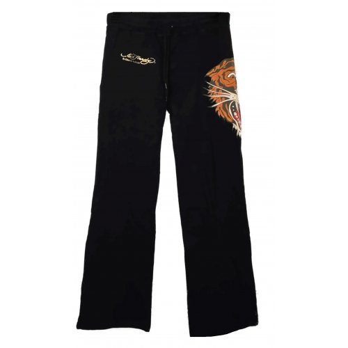 Ed Hardy Damen Jogginghose mit Logo schwarz Gr. XL