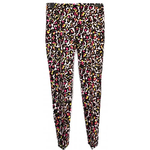 Marc Cain Damen Hose mehrfarbig mit Leo-Print Gr. M