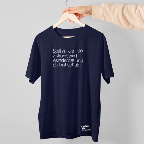 „Alles wird gut“ - T-Shirt French Navy Blau