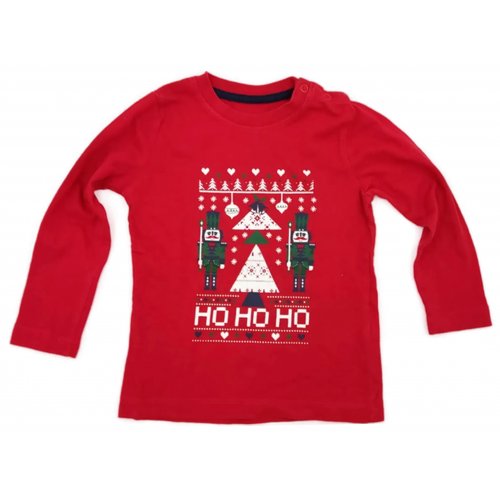 lupilu Kinder Weihnachtspullover rot gemustert Gr. 86/92