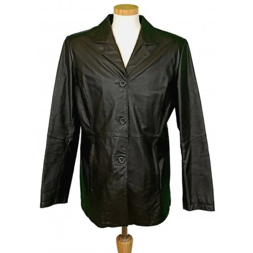 Fabiani Herren Leder Jacke schwarz Gr. 44