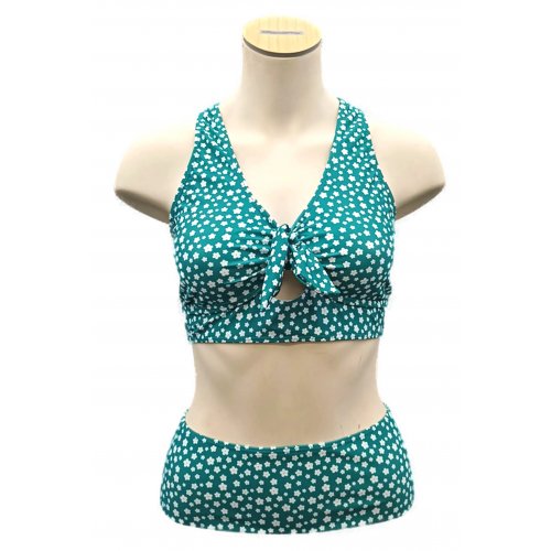 Bikini grün mit Blumen Gr. 1XL