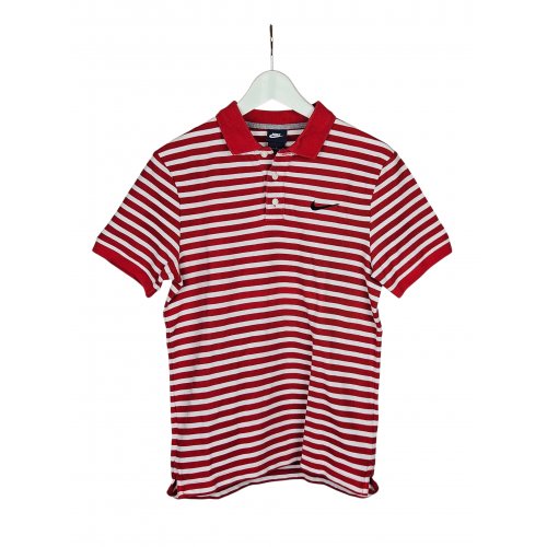 NIKE Herren Polo-Shirt, rot-weiß - Gr. M