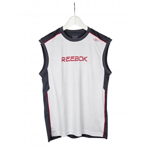 REEBOOK Herren Sportshirt, grau-weiß - Gr. S