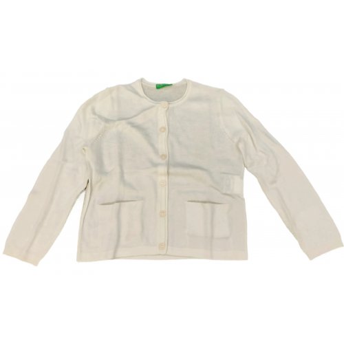 United Colors of Benetton Kinderstrickjacke weiß Gr. XXS