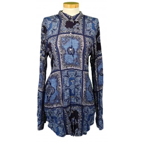 Esprit Damenbluse gemustert blau Gr. S