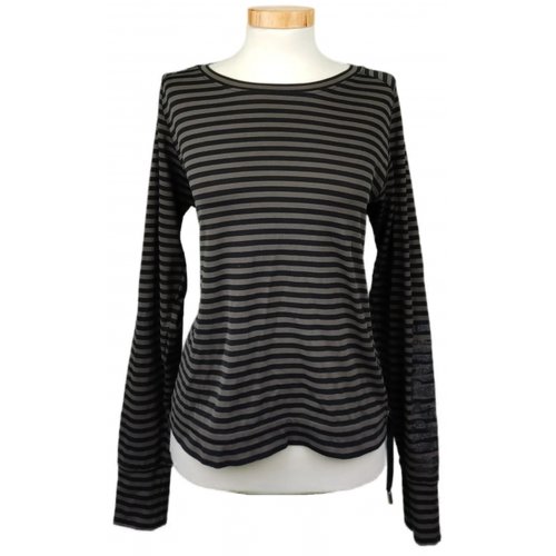 Marc Cain Sports Damenshirt gestreift grau/schwarz Gr. S