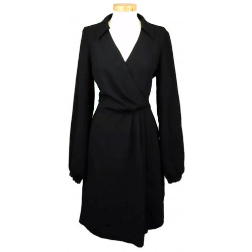 Hallhuber Damenkleid mit Raffung schwarz Gr. M