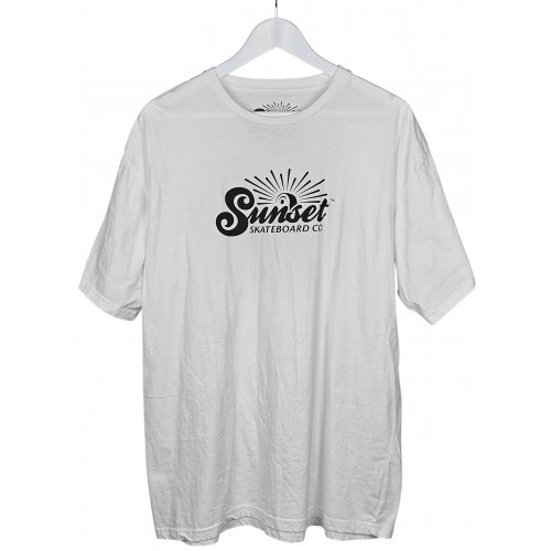 Sunset Skateboard Co. Herren T-Shirt, weiß - Gr. XL