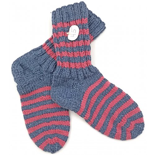 Handgestrickte Wollsocken Gr. 45