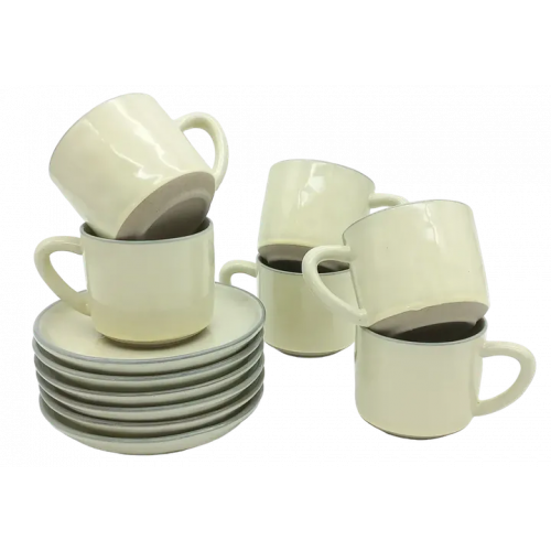 Keramik Tassen Set - 6 Stück 