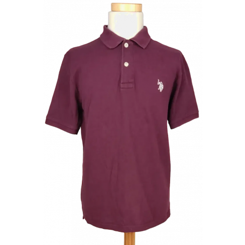 U.S. POLO ASSN Jungen Polo Shirt, burgunderrot - Gr. 8