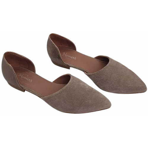 Homers Artisan Damen Veloursleder Schuhe, grau - Gr. 39