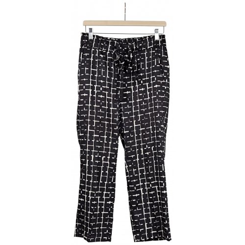 Cambio Damen Hose, schwarz/weiß - Gr. D 38
