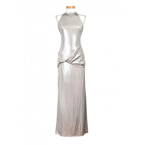 ZARA Damen Abendkleid, silber - Gr. M