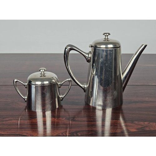 Edelstahl-Kaffeeset im Bauhausstil