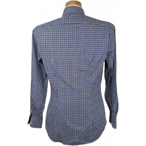 Prada Herrenhemd blau/weiß gemustert Gr. 39