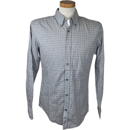 Hugo Boss Herrenhemd weiß/grau Gr. M