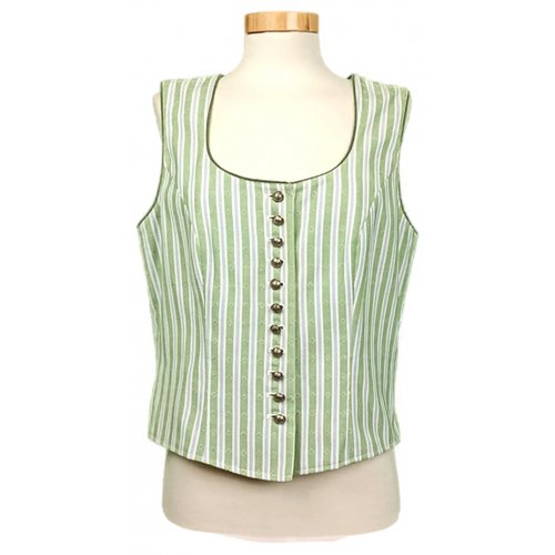 h.moser Damen Trachtgilet grün/blau Gr. L