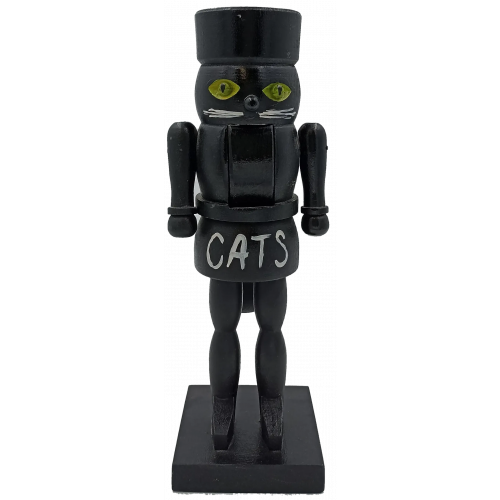 Nussknacker-Katze Figur schwarz