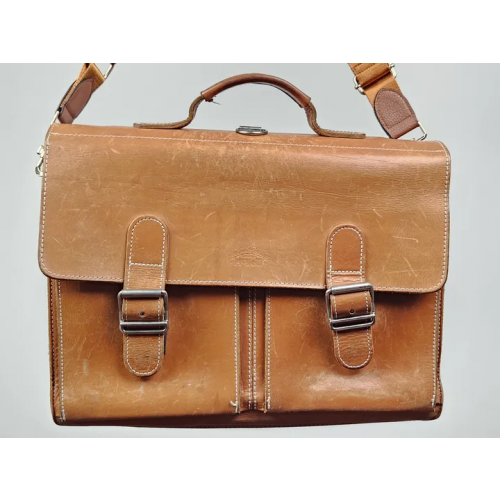 McNeill Vintage Leder Aktentasche - hellbraun