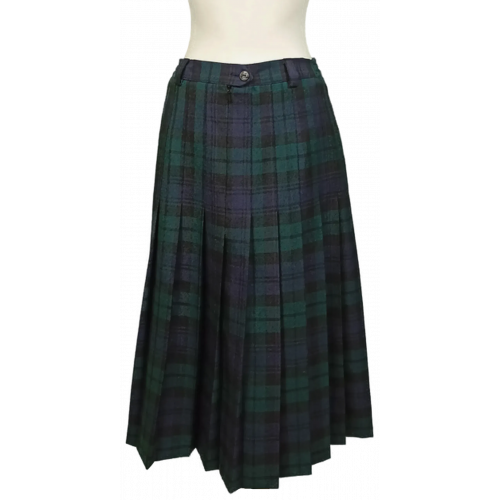 O'Neill of Dublin Damen Midi Karorock grün/schwarz aus Wolle Gr. 38