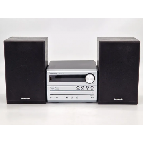 Panasonic SC-PM250B Micro HiFi System (DAB+, Bluetooth, CD, USB) – Schwarz/Silber