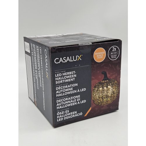 LED-Deko für Halloween "Kürbis gold"